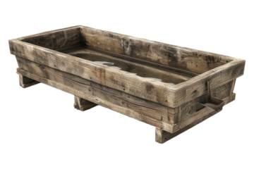 Agricultural watering trough isolated on transparent background