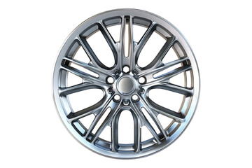Alloy wheels for automobile isolated on transparent background