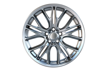 Alloy wheels for automobile isolated on transparent background