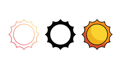Sun icon design with white background stock illustration