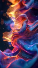 Obraz premium darkish colors, colorful background, ai power, illuminated, high quality, rare artistic style, expensive look, 3d experience, simple but cool