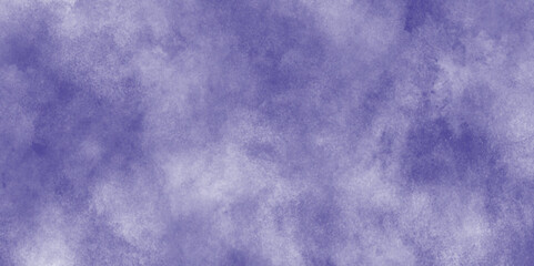 Soft fluffy white cloud on the blue sky with watercolor texture, Color sky with clouds and tiny fogg, Purple background and texture of clouds surrounding randomly.