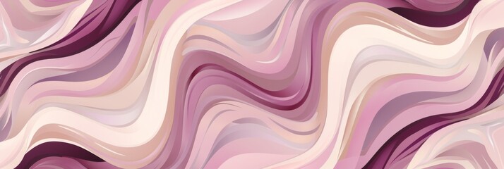 abstract banner featuring wavy lines in a pink and white color scheme