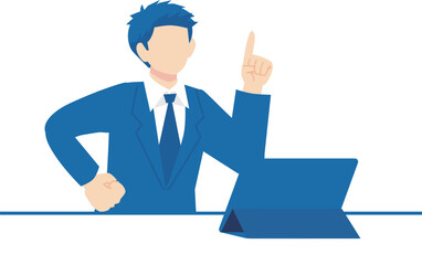 オンラインを使ったビジネスイラスト素材