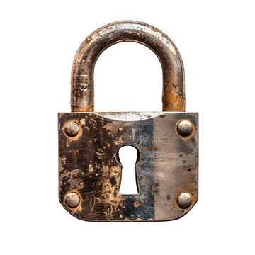 recommend clip art: Vintage metallic padlock clip art
