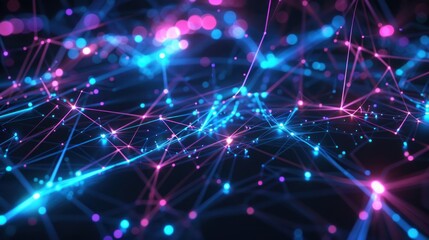 Abstract Digital Network Connection