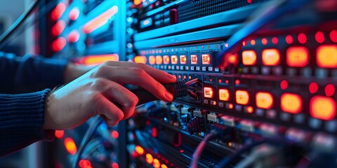 Configuring Network Devices in a High Tech Server Room for Business Communication and Data Processing