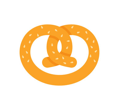 recommend clip art: Oktoberfest colored symbol. Pretzel icon. Bavarian german bretzel isolated on white background. Vector illustration.