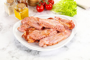 Marinated Duck wings for barbecue