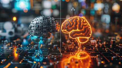 The integration of artificial intelligence chips into the human brain enhances cognitive abilities by leveraging advanced AI support.


