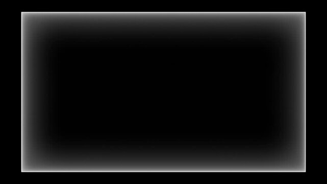 Animation of neon white line on black background