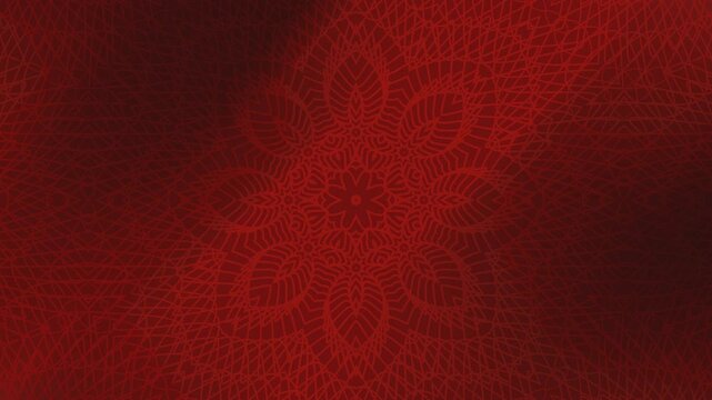 Kaleidoscope patten created with dark red silky fabrics flowing and  close up