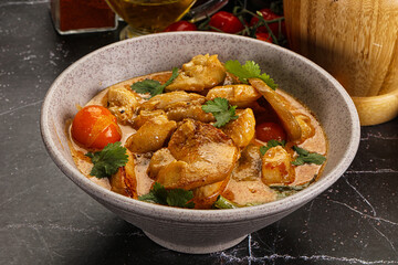 Thai Tom yum soup with chicken