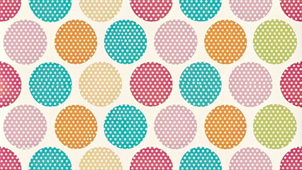 Polka dot seamless pattern background with trendy round dots for textile design, polka dots, seamless, pattern, background, trendy