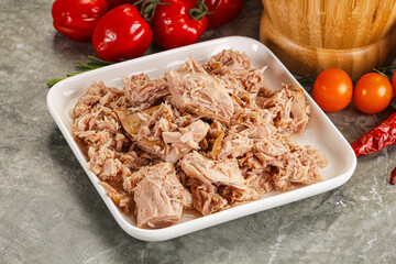 Canned tuna fish for salad