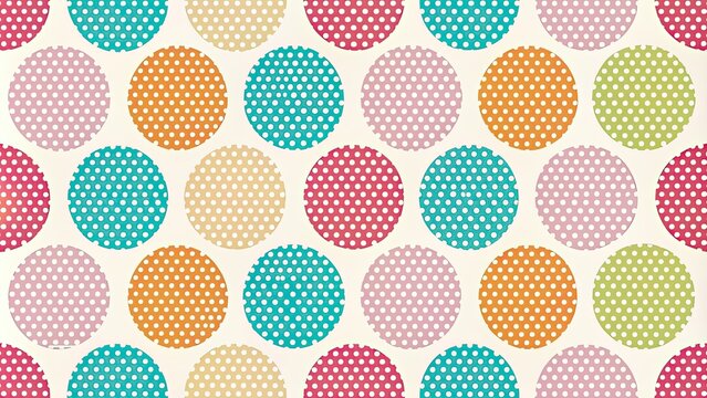 Polka dot seamless pattern background with trendy round dots for textile design, polka dots, seamless, pattern, background, trendy