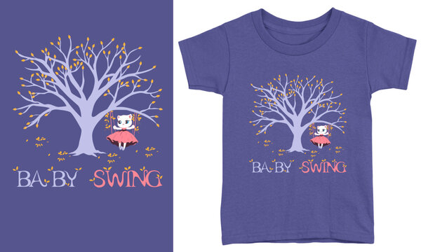  baby t shirt design, purple t shirt, swing