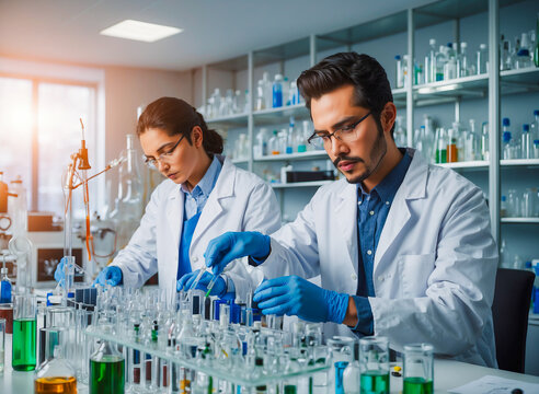 group of scientists working in laboratory