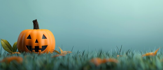 Haloween Atmosphere Unique, focus cover all objects, deep dept of field, Allocate a large blank space for text overlay