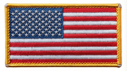 American flag military patch isolated on white background, American flag, military, patch, isolated, USA, army, uniform, patriotic