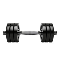 Fototapeta premium Two Dumbbells Isolated on Transparent or White Background, PNG
