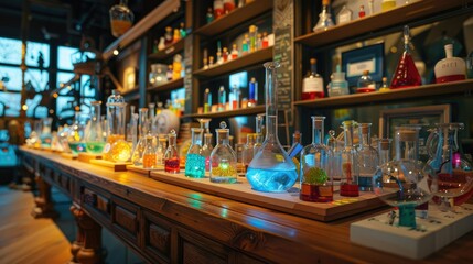 Science fair display with innovative projects