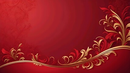 Red luxury fabric background with copy space