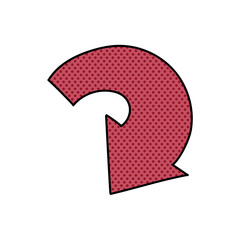 arrow halftone hand drawn  color vector illustration