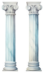 Obraz premium PNG Architecture column pillar white background.