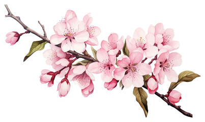 Obraz premium PNG Blossom flower plant white background.