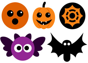  Set of Halloween Clipart Icons vector illustration 