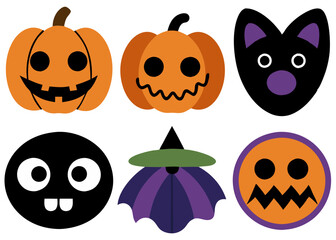  Set of Halloween Clipart Icons vector illustration 