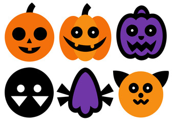  Set of Halloween Clipart Icons vector illustration 