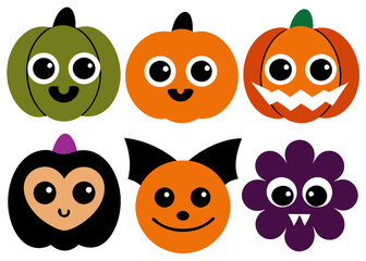  Set of Halloween Clipart Icons vector illustration 