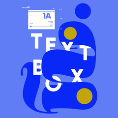Striking blue poster featuring oversized, fluid typography and contrasting yellow accents, designed for versatile use in music, exhibitions, and marketing materials.