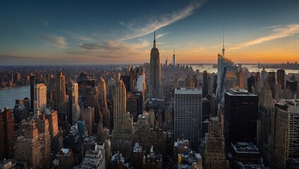 Stunning Midtown Manhattan skyline vista