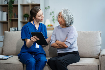 Elderly health checkups with a physician or psychiatrist who works with patients who are consulted...