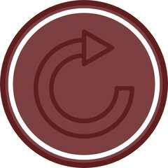 Reload Vector Line Double Circle Maroon