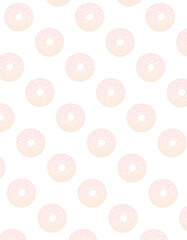 たくさんのドーナツがランダムに並んだ背景素材。