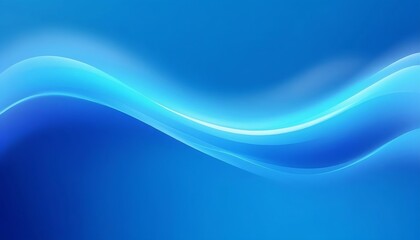 Naklejka premium blue background with a curved design include a whitespace and incorporate a tube wave create with generative ai