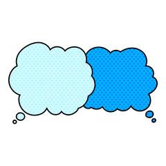 chat bubble halftone hand drawn  color vector illustration