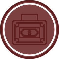 Money Laundering Vector Line Double Circle Maroon