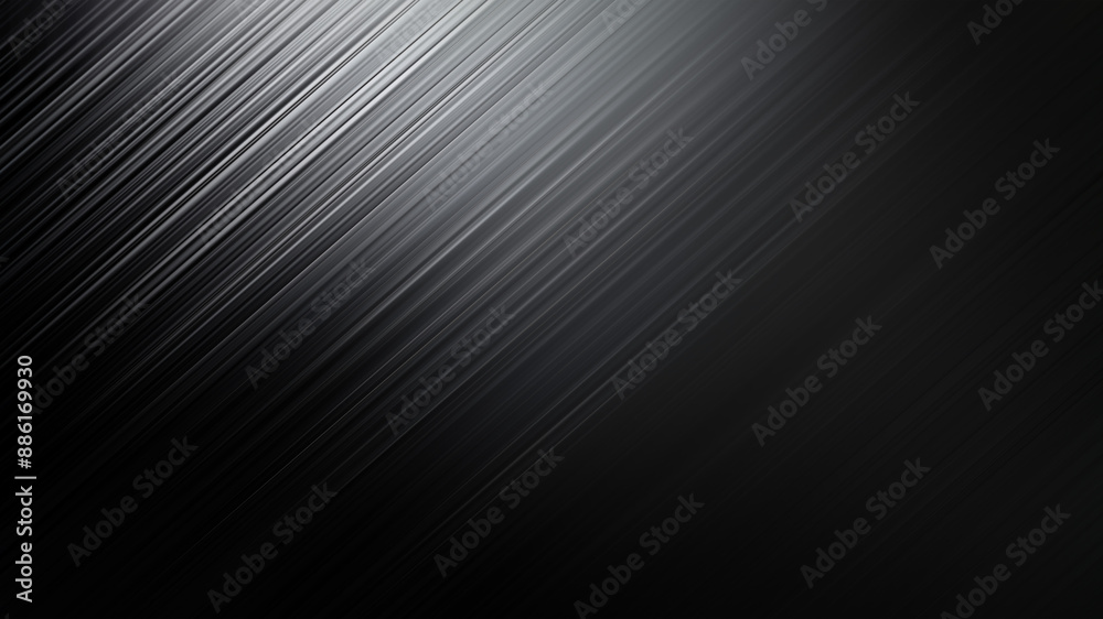 Wall mural black background with diagonal lines and light effects, simple design, dark gray color scheme,.
