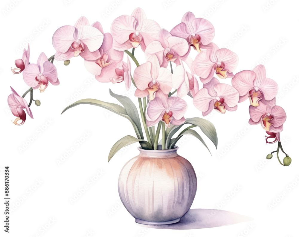 Sticker png flower orchid plant inflorescence.