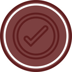 check Vector Line Double Circle Maroon