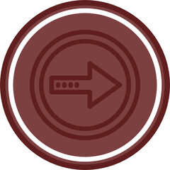 arrowright Vector Line Double Circle Maroon