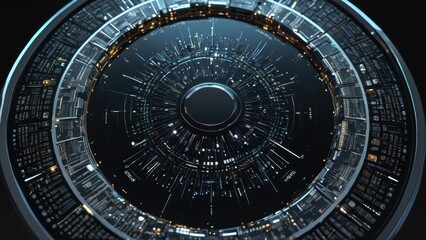 Obraz premium Futuristic Control Panel with Glowing Lights.