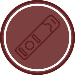 Green disposables Vector Line Double Circle Maroon