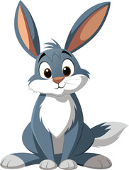 Obraz premium Adorable fluffy bunny with big eyes and pink nose. 