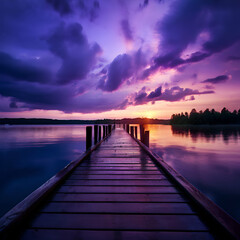 Obraz premium pier at sunset